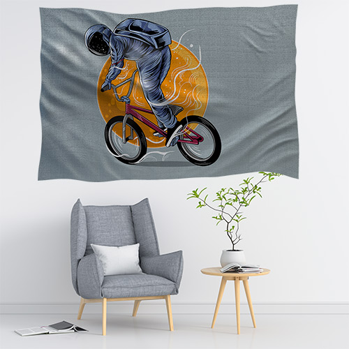 Duvar Örtüsü astronot bisiklet