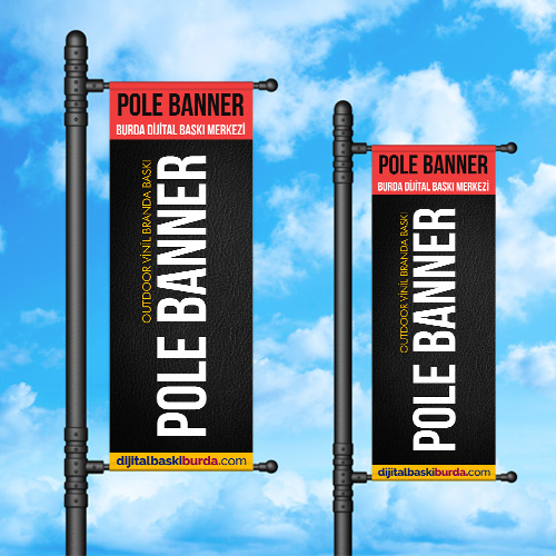 pole banner outdoor vinil branda baskı